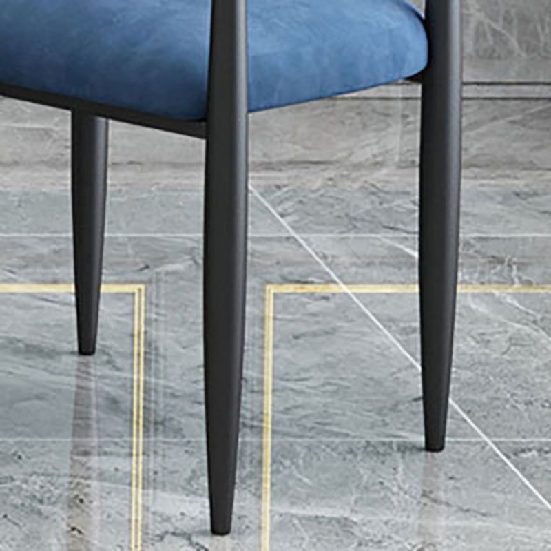 Sillas de cocina de estilo moderno que cenan la silla lateral del brazo trasero abierto con las piernas del metal