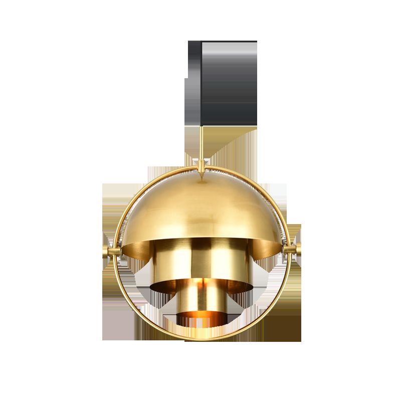 Rollover Quart-Sphere Pendant Lighting Postmodern Metal Single Restaurant Hanging Light