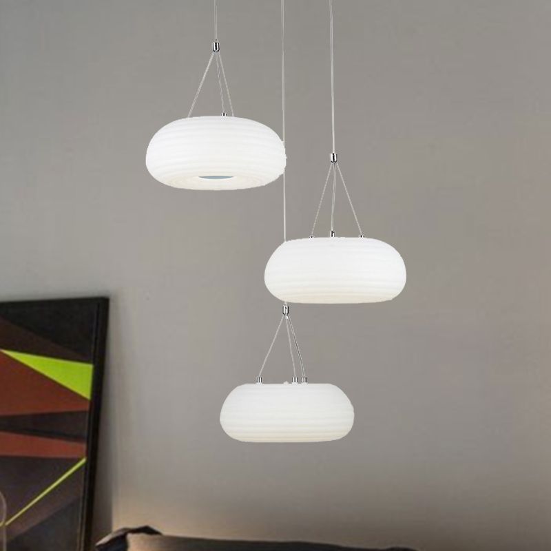 Lámpara colgante de rosquillas blancas LED METAL LECHELE DEL TECHO CELOTOR