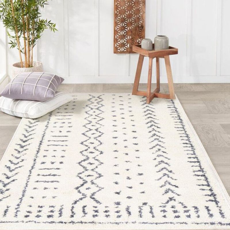 Witte toon Shabby Chic indoor tapijt polyester tribale afdrukt tapijt Easy Care Tapijt voor huizendecoratie