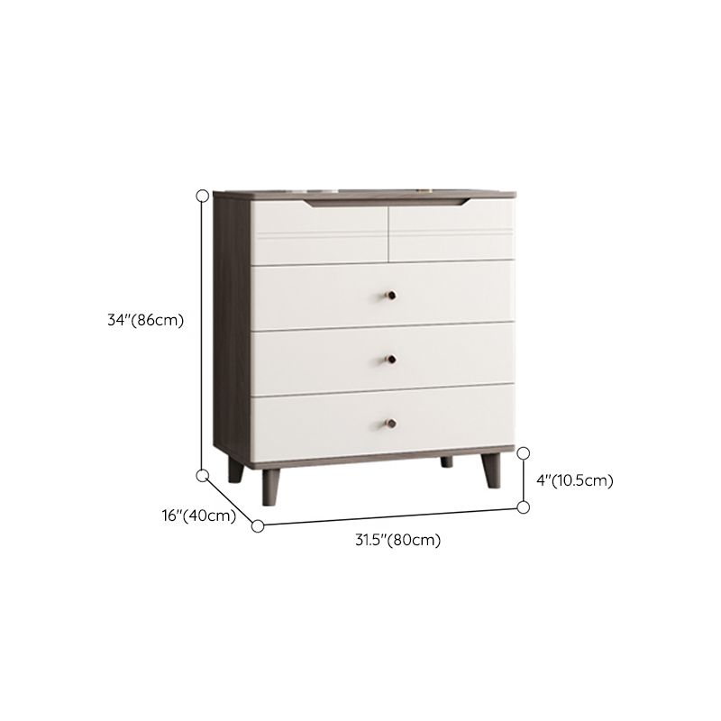 Glam Stone Storage Chest White Bedroom 16" Wide Chest with Drawers