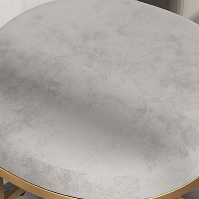 Glam Metal Dining Room Chair Upholstered Armless Dining Chair for Restaurant Use