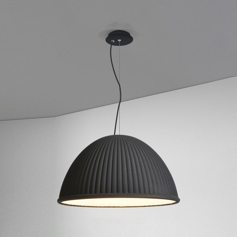 Salle à manger suspendue résine 1 ampoule de style macaron de style macaron en dôme