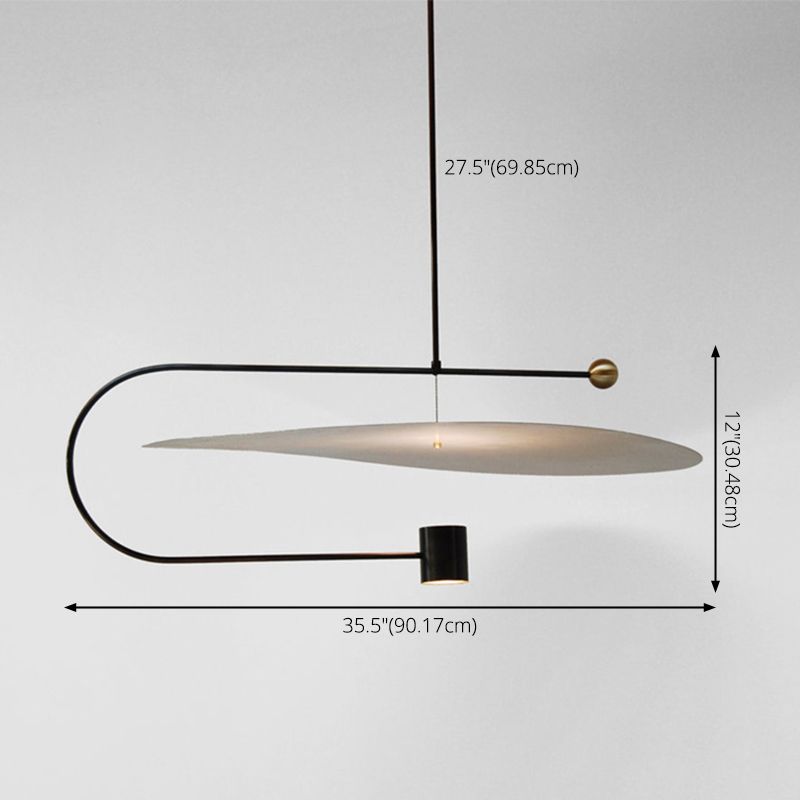 Minimalismo in stile post-moderno LED LIGHT LIGHT Creative Art Metal Art Decorative Hanging Lampada per soggiorno