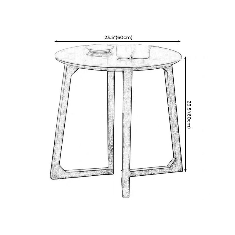 Sleigh-like Base Design Wood/walnut Rubber Wood Craft Coffee Table