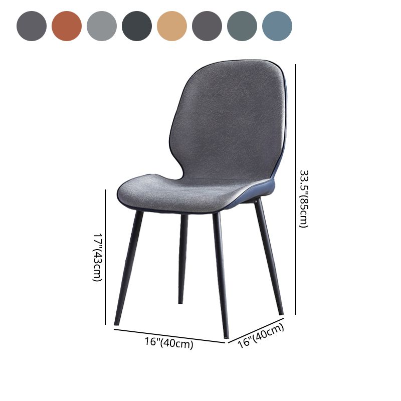Sillas de comedor de cuero de estilo minimalista, sillas Wingback Parsons para cocina
