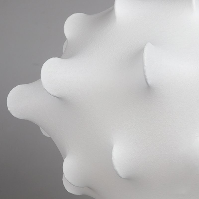 Onregelmatige gevormde zijden hanger lamp postmodern 1 bol witte ophanging licht voor woonkamer
