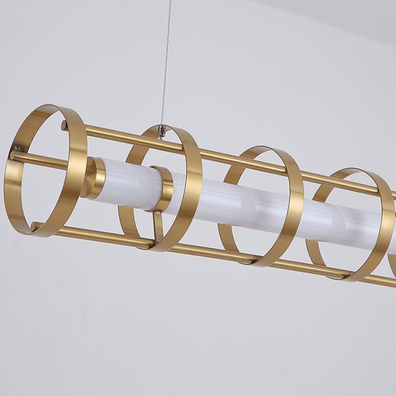 Contemporary Style Linear Hanging Pendant Light Metal 1- Light Pendant Light Fixture