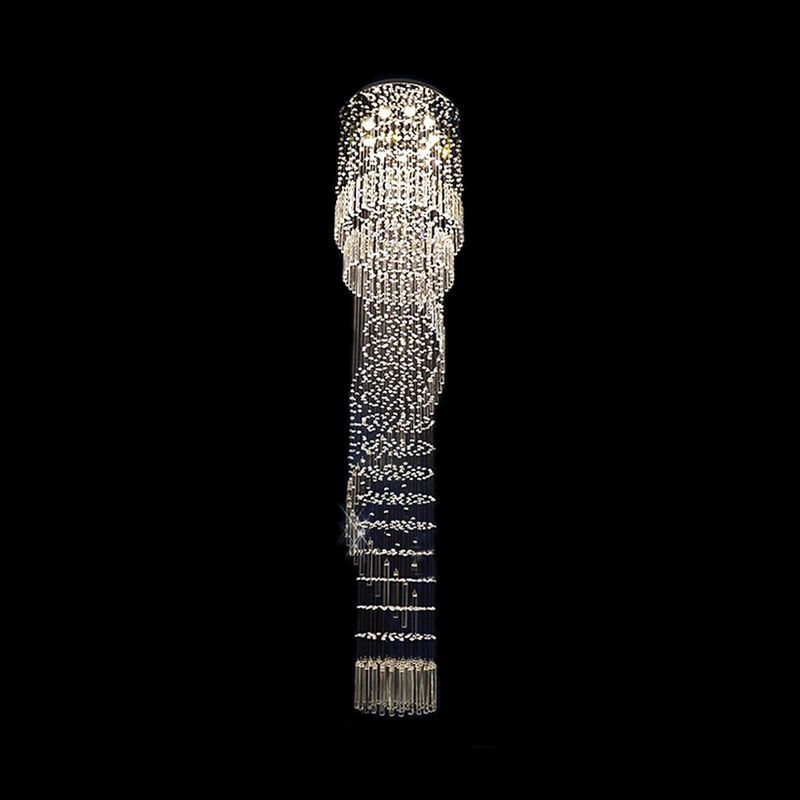 Gold 9 Heads LED LEDLING DE LA ILUMINIZACIÓN Modernismo en cascada múltiple lámpara colgante múltiple