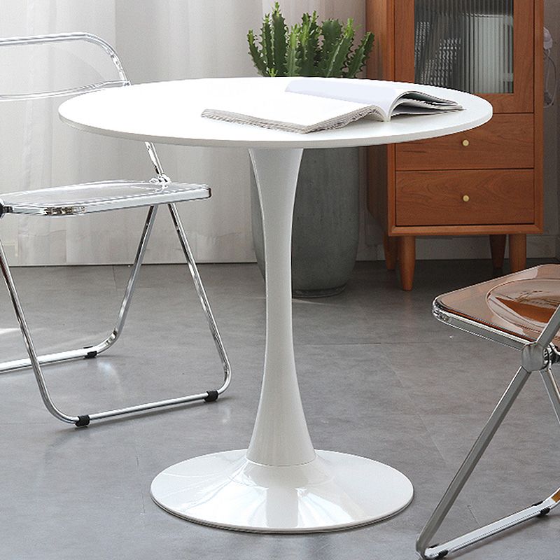 29.1"H Round Solid Color Slate Coffee Table 1 Single Modern Cocktail Table
