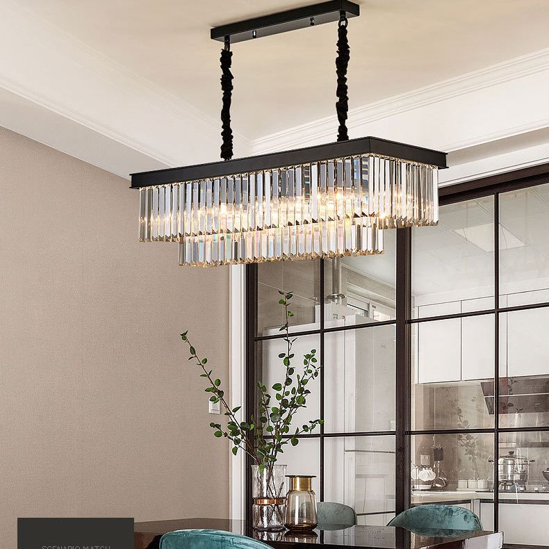 Lámpara de lámpara rectangular de la isla rectangular