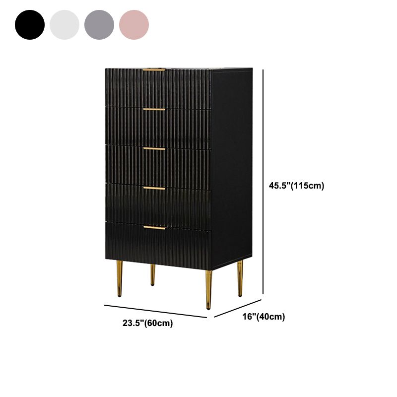 Modern 15.74" Wide Accent Chest Solid Wood Soft Close Drawers Chest