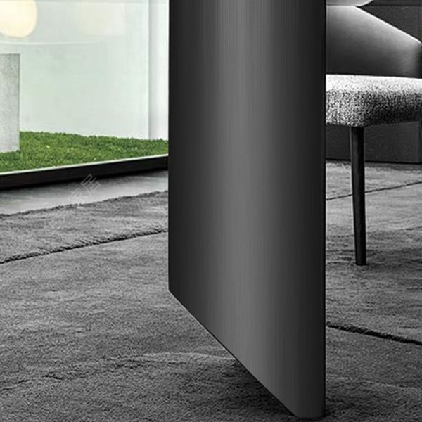 Metal Traditional Luxury Rectangle Table Sintered Stone Indoor Table for Kitchen
