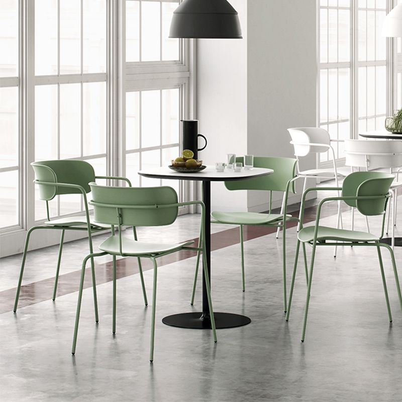 Modern Style Arm Chair Plastic Indoor Dining Chair for Living Room
