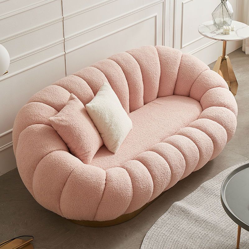 29.5" H Modern Sewn Pillow Back Slope Arm Loveseat for Living Room