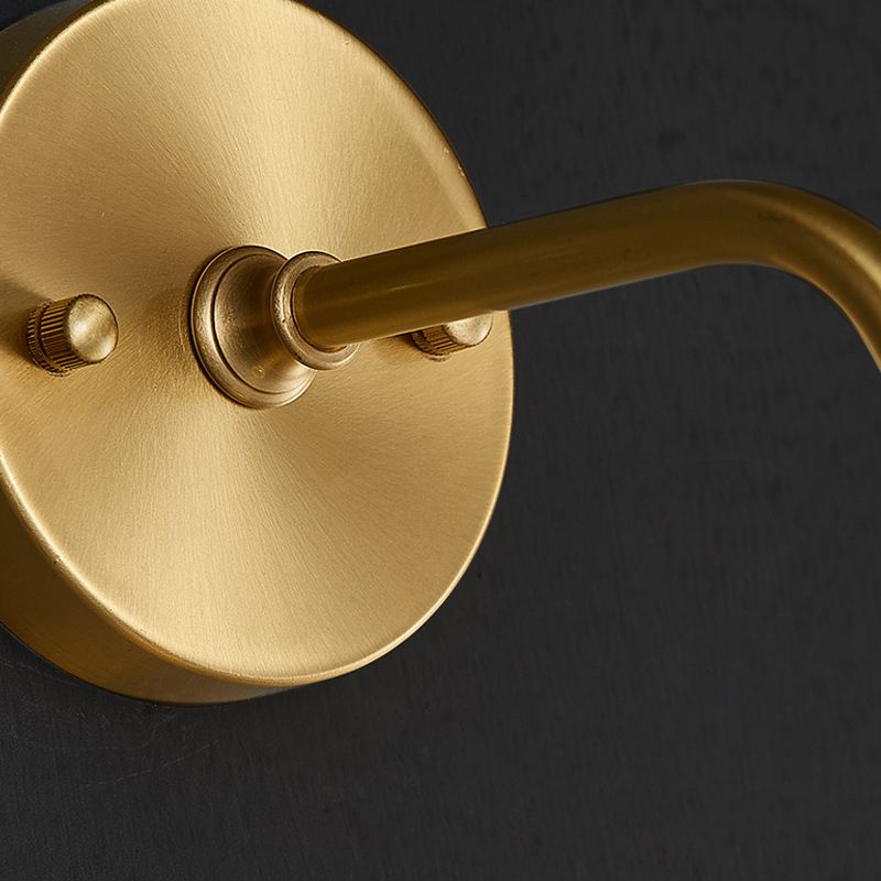 Bedroom Sconce Light Fixture Modern Style Gold Wall Mounted Lighting with Ball Crystal Shade