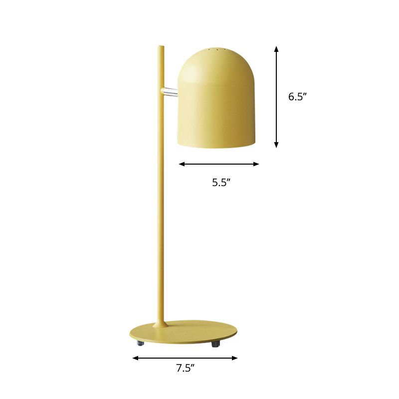 Luz de estudio de taza de metal rotativa 1 cabezal con luz de escritorio loft macaron con cable enchufe para la oficina