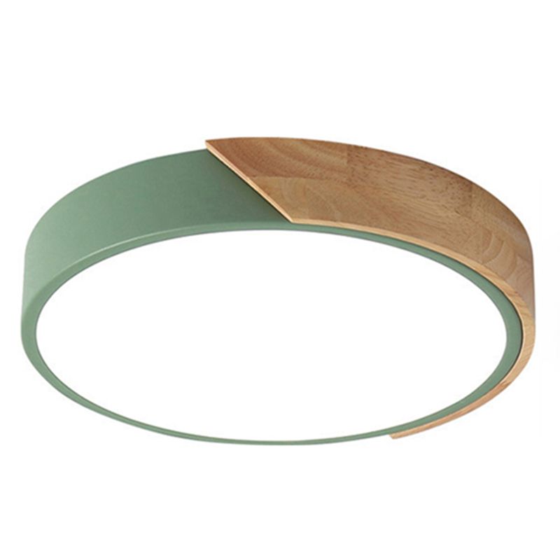 Lampada da soffitto a LED a forma rotonda in stile moderno e semplice macaroon in acrilico 1 luce per la camera degli ospiti dell'hotel studio