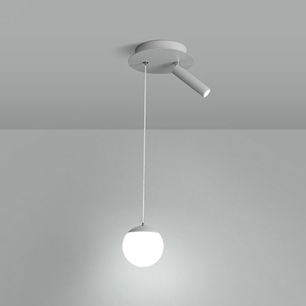 Éclairage nordique de petit pendentif blanc