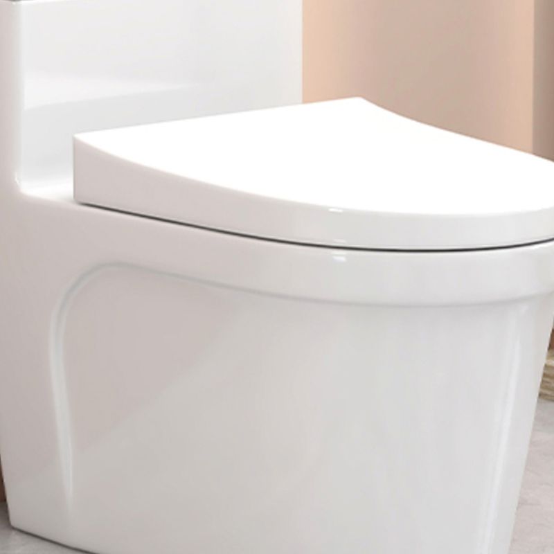 Modern Floor Mounted Toilet White Slow Close Seat Included Toilet Bowl for Washroom