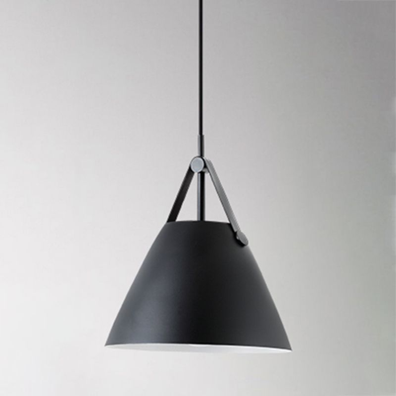 Modern Cone Hanging Ceiling Light Wrought Iron Pendant Light for Bedroom