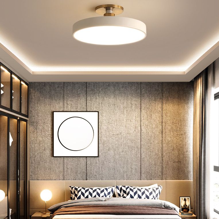 Circular Ring Acrylic Semi Flush Mount Lighting Modern LED Semi Flush Ceiling Light Fixture