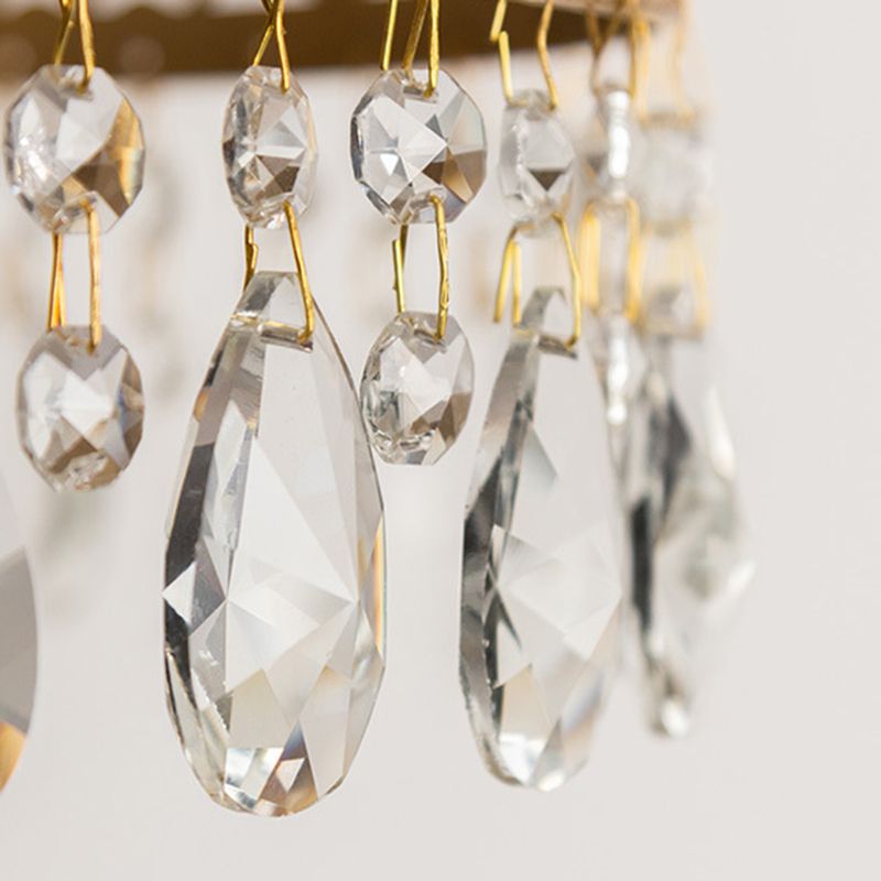 Iluminación de matorral de la pared de la corona cristal de estilo moderno de 3 luces luz de montaje de pared en latón