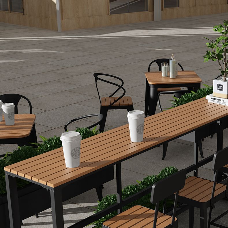 Industrial Bar Table Set 1/2/5 Pcs Rectangular Bar Table and Stools