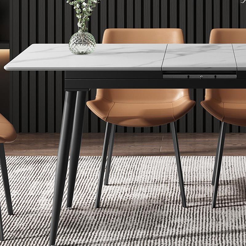 Rectangular Sintered Stone Dining Table Modern Furniture with 4 Legs for Home