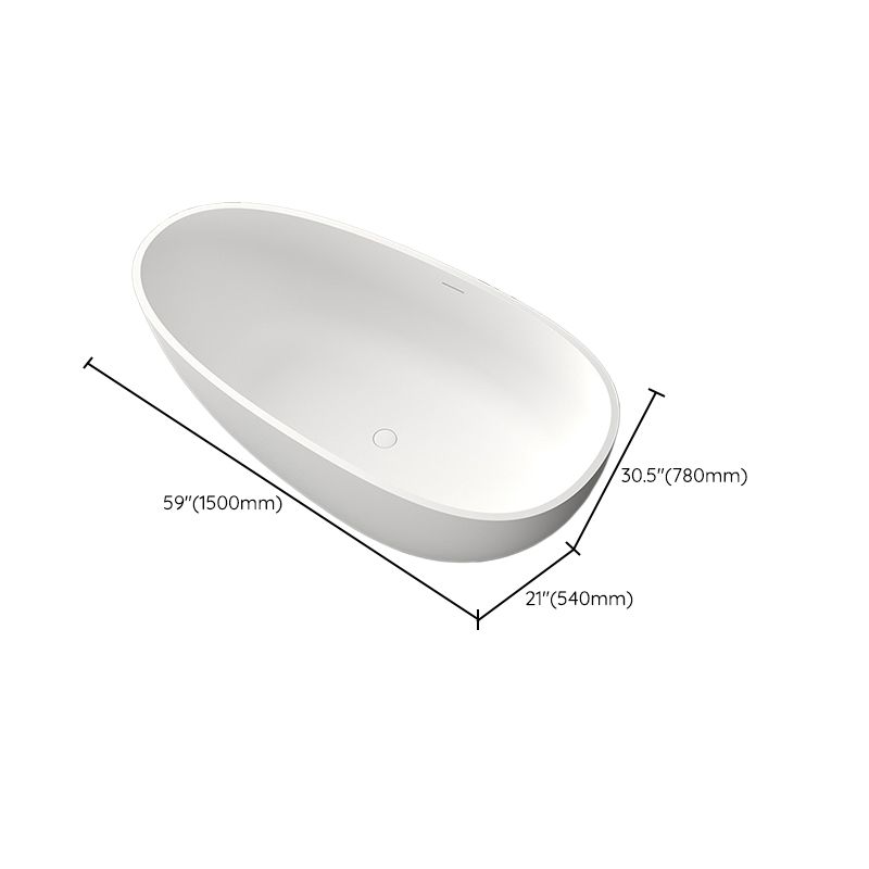 Freestanding Soaking Bathtub Antique Finish Oval Modern Bath