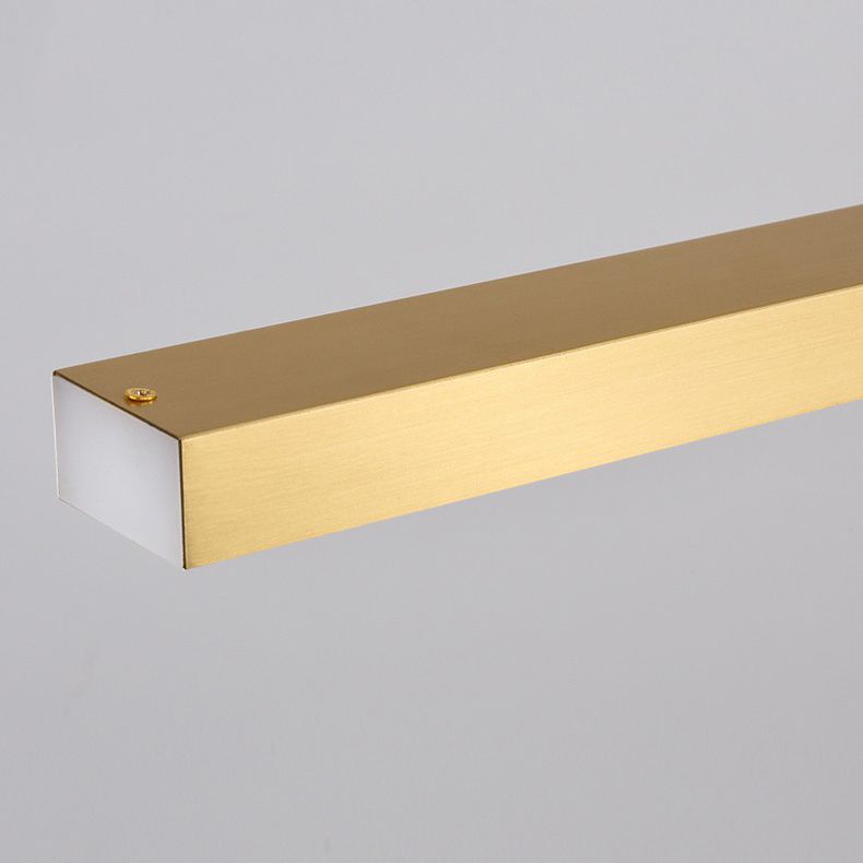 Modern Copper Island Lighting Fixtures Linear 1-Light Restaurant LED Suspension Lamp