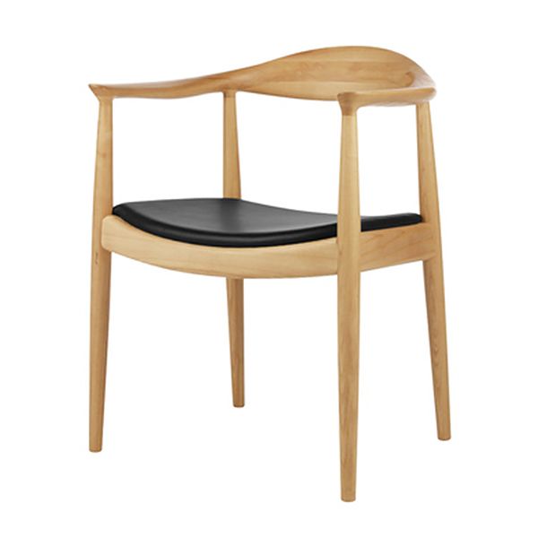 Chaise de salle à manger moderne, chaise latérale ouverte de 24 pouces de large avec 4 pieds en bois pour un usage domestique