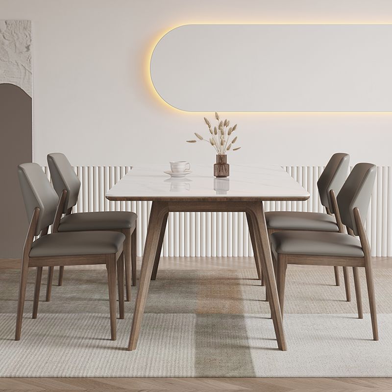 1/5/7 Pcs Modern Style Rectangle Stone Standard Height Dining Table Furniture
