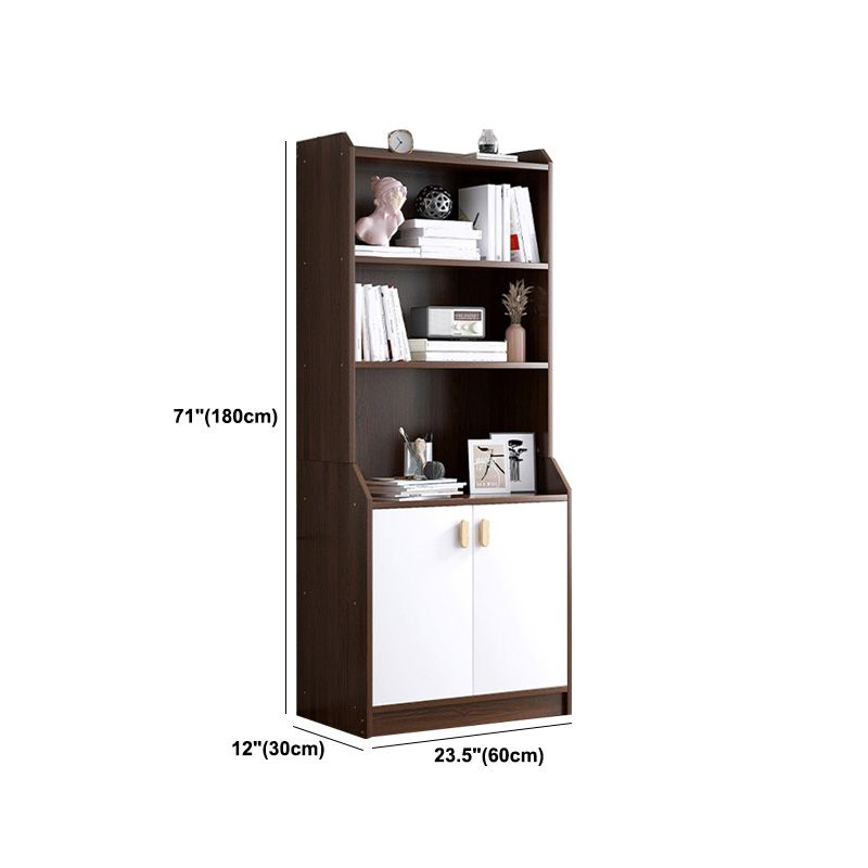Contemporary Style Standard Bookshelf 11.8-Inch Wide Engineered Wood Bookcase for Home
