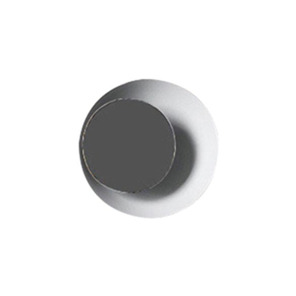 Circle Sconce Light Macaron Metal Black/Grey/Pink LED Wall Mount Light Fixture, 10"/13" Dia