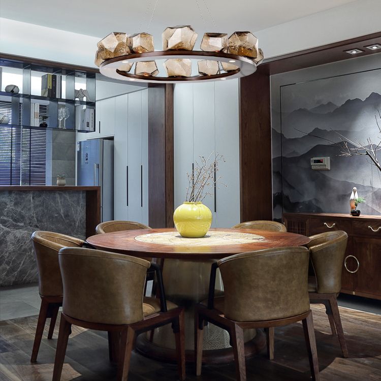 Modern Style Chandelier Irregular Glass Chandelier Lighting Fixtures for Living Room