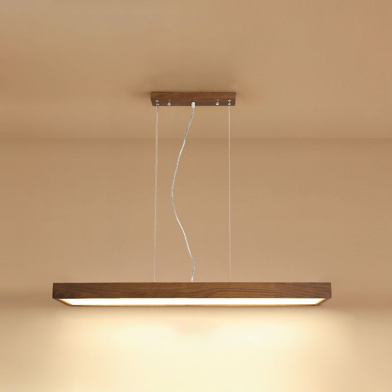 Rechthoek kroonluchter verlichtingsarmaturen eigentijds hout 1 lichte eiland kroonluchter