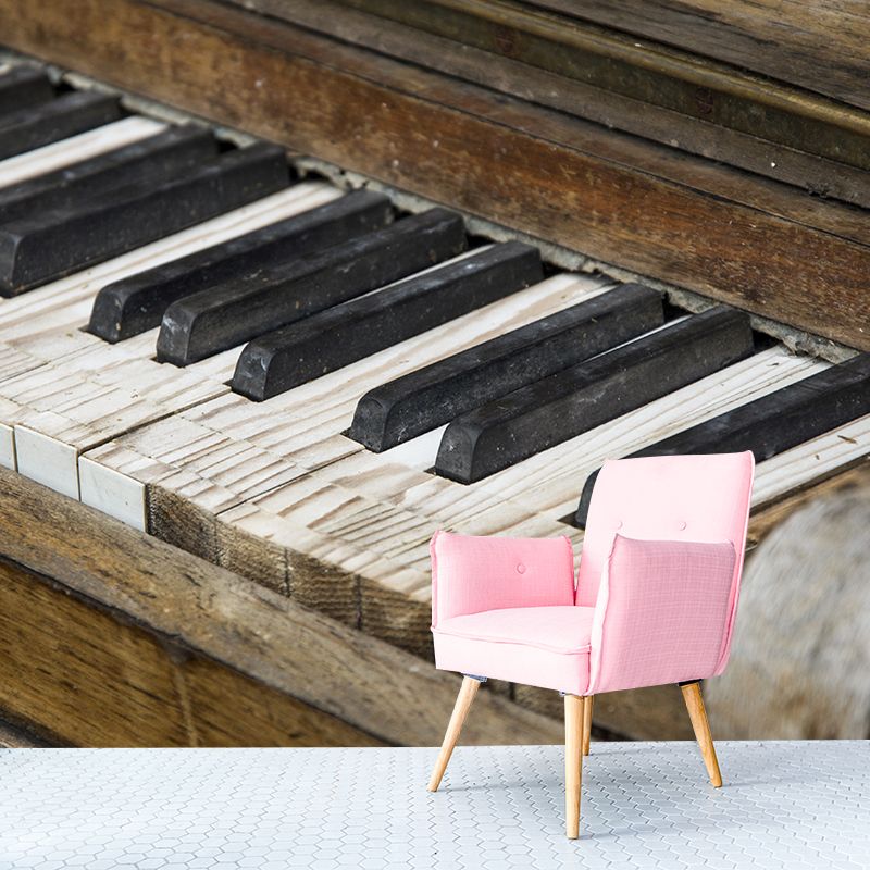 Piano Instrument Wall Mural for Playroom Mildew Resistant Wall Decor, Customized Size Available