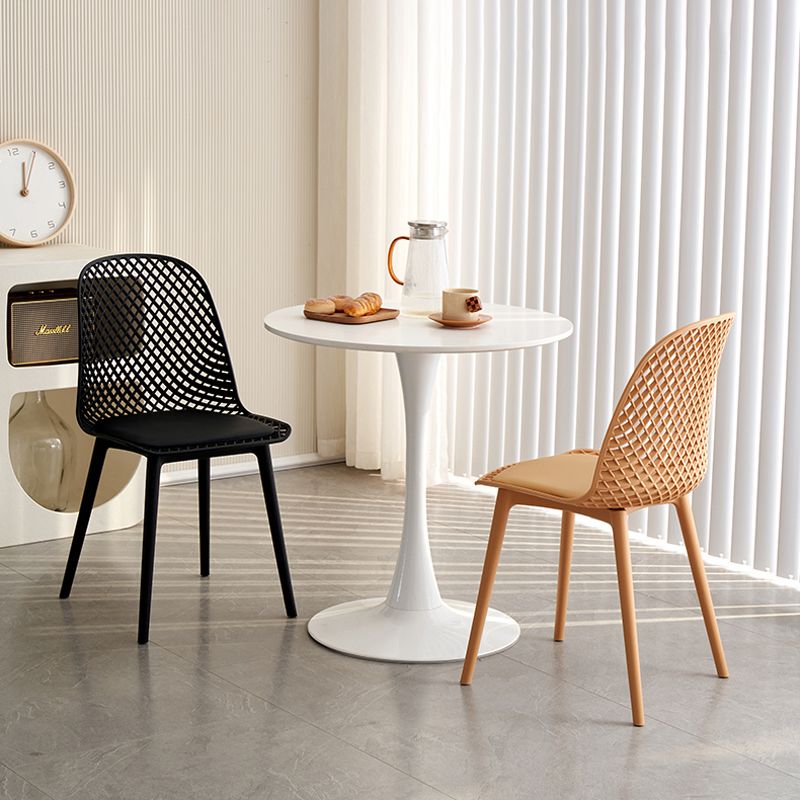 Nordic Cross Back Side Chair Plastic Indoor Chair for Dining Room Bedroom