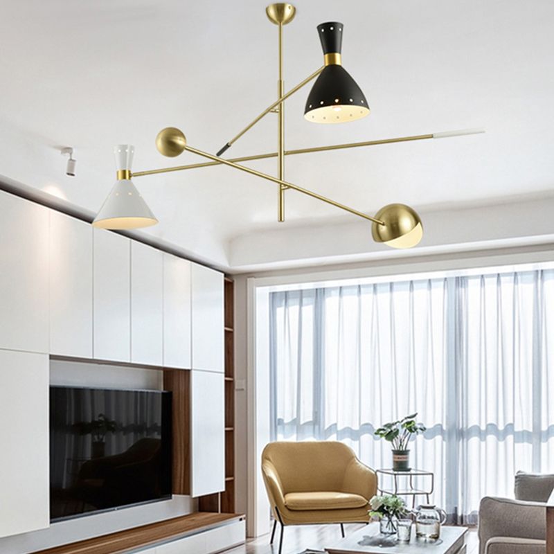 Metal Geometric Shape Chandelier Modern LED Chandelier Lamp for Bedroom