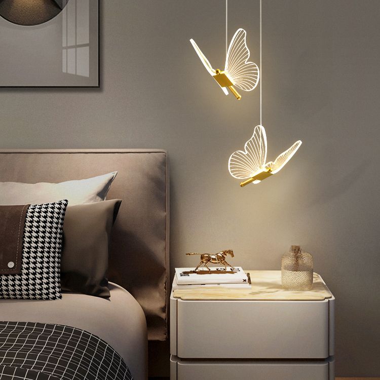 LED Butterfly Schatten Anhänger Kronleuchter nordisch Luxusstil Schmetterlingsleuchte für Wohnzimmer