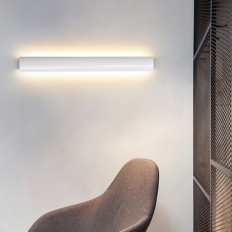 Metal Linear Shade Wall Sconce Modern Style 1-Light Wall Mount Lighting