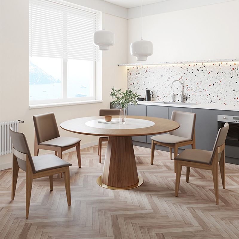 Wood Kitchen Dining Armless Chair Contemporary Solid Back Dining Chair