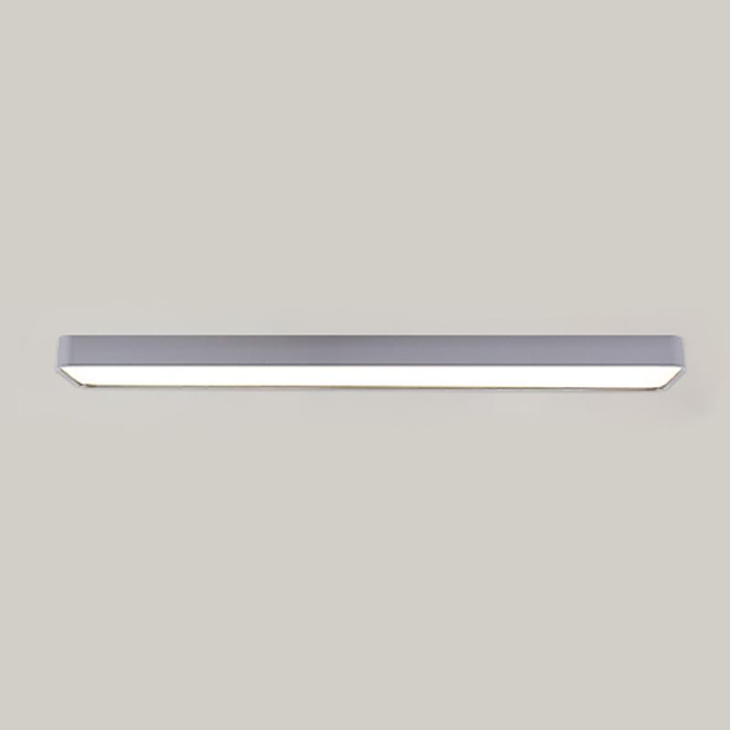 Rectangle Shape Ceiling Lamp Modern Aluminium 1 Light Flush Mount for Kindergarten