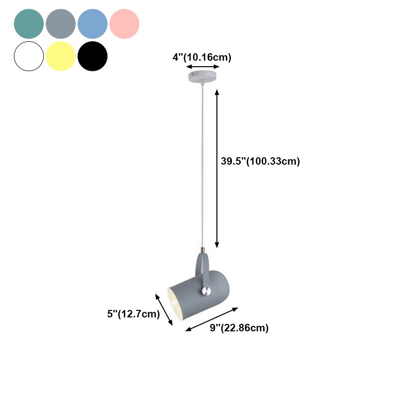 Modern Macron Pendant Light Metal 1 Head Pendant Lighting for Study Room Bedroom