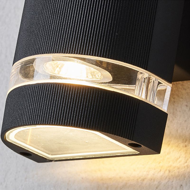 Modern Wall Sconce Geometric Shape Wall Light with Metal Shade for Courtyard