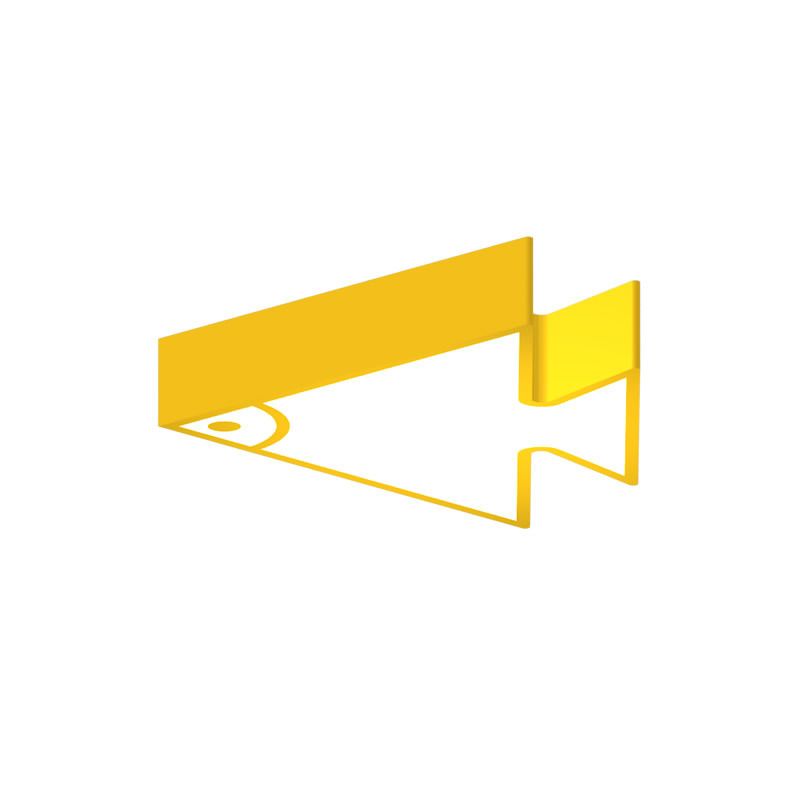 18"/22" Wide Kids LED Flush Mount Pink/Green/Blue Triangle-Fish Shaped Ceiling Light with Acrylic Shade