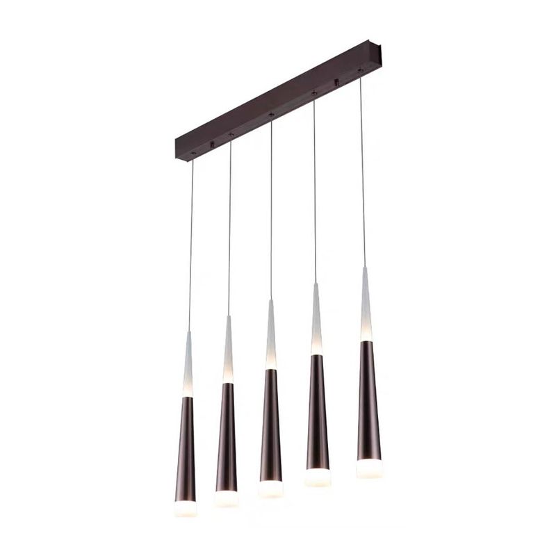 1/5/6 Lights colgante colgante colgante lámpara de metal simple de metal simple/marrón en cálido/blanco/neutral