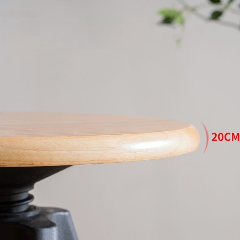 Taburete de bar moderno ajustable, taburete de bar sin respaldo de madera sin brazos con eslabón giratorio