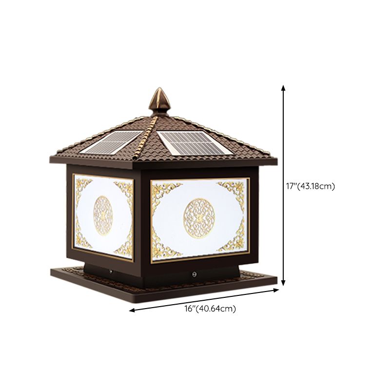 Modern LED Pillar Lamp Creative Solar Lighting Fixture for Garden